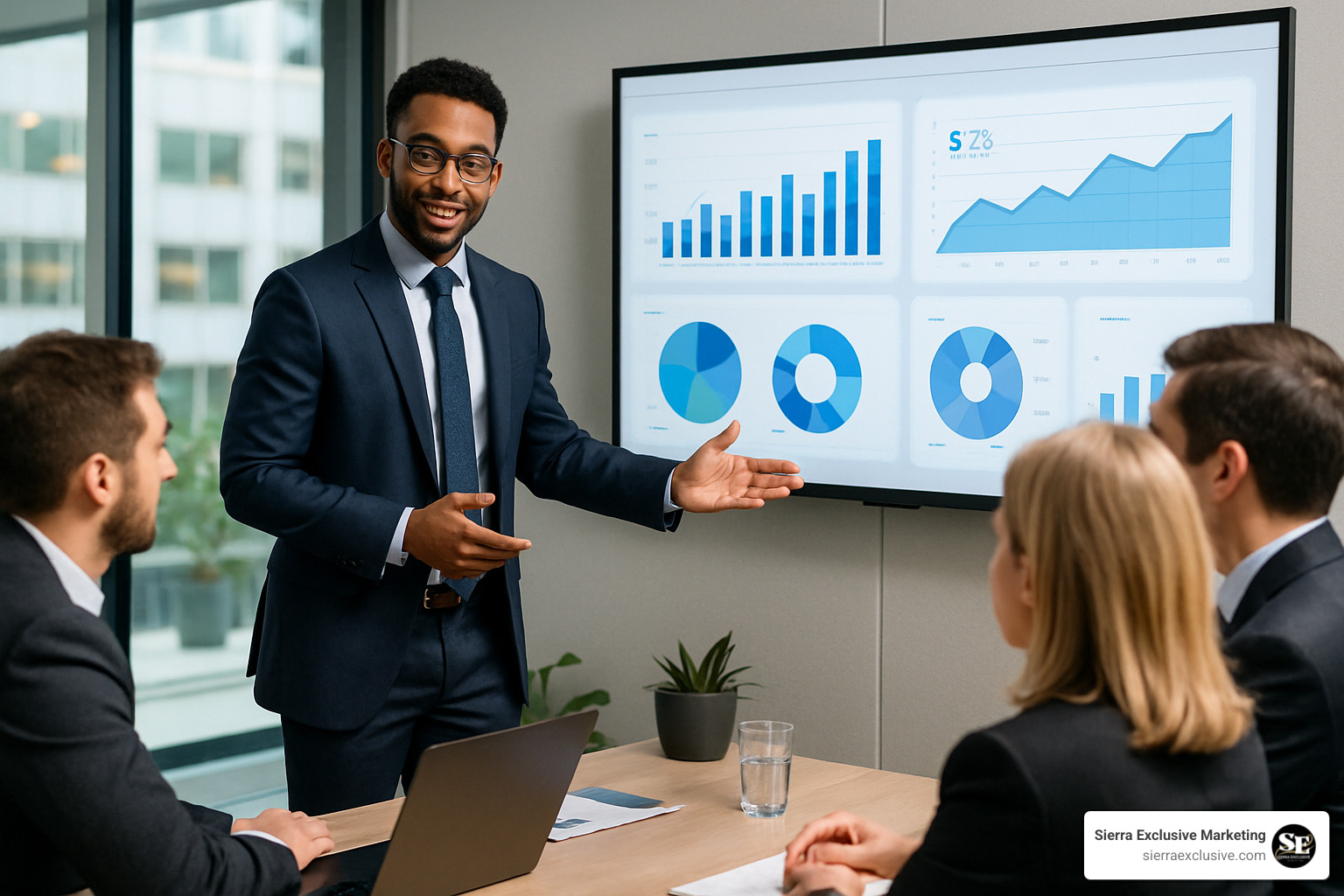 consultant presenting dashboard - local seo consulting consultant presenting dashboard - local seo consulting