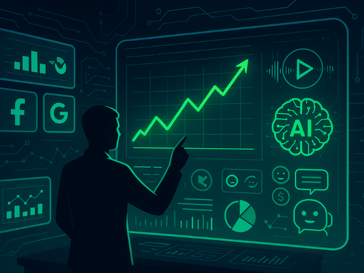 AI seo agency employee checking campaign performance