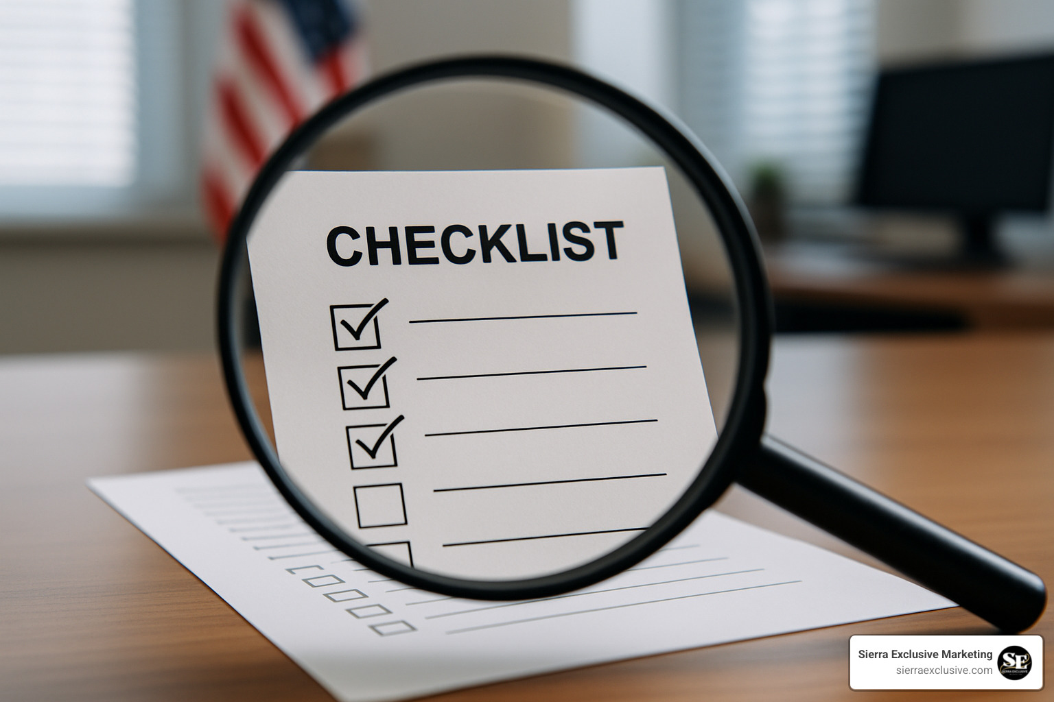 magnifying glass over checklist - local seo consulting magnifying glass over checklist - local seo consulting