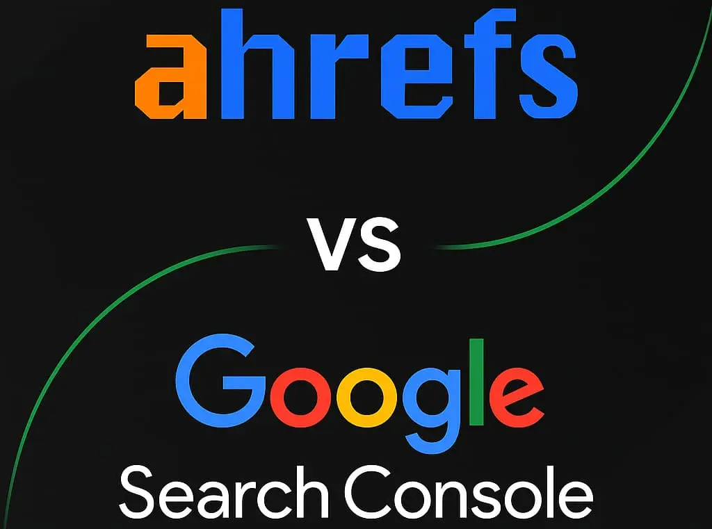 ahrefs vs. Google Search Console logo comparison highlighting SEO tool metrics for informed decision-making