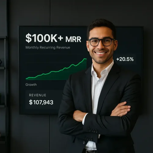 $100k MRR graph going upwards